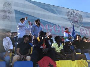 Иностранные и российские студенты УлГУ поддержали футбольную «Волгу» 