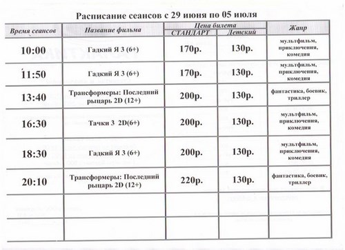 Новость Космос, кинотеатр